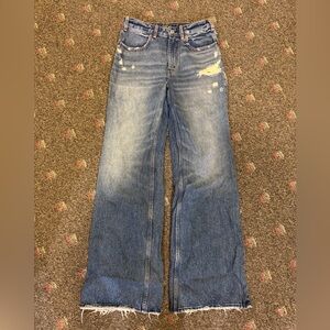 Abercrombie Annie High Rise Wide Leg Jeans